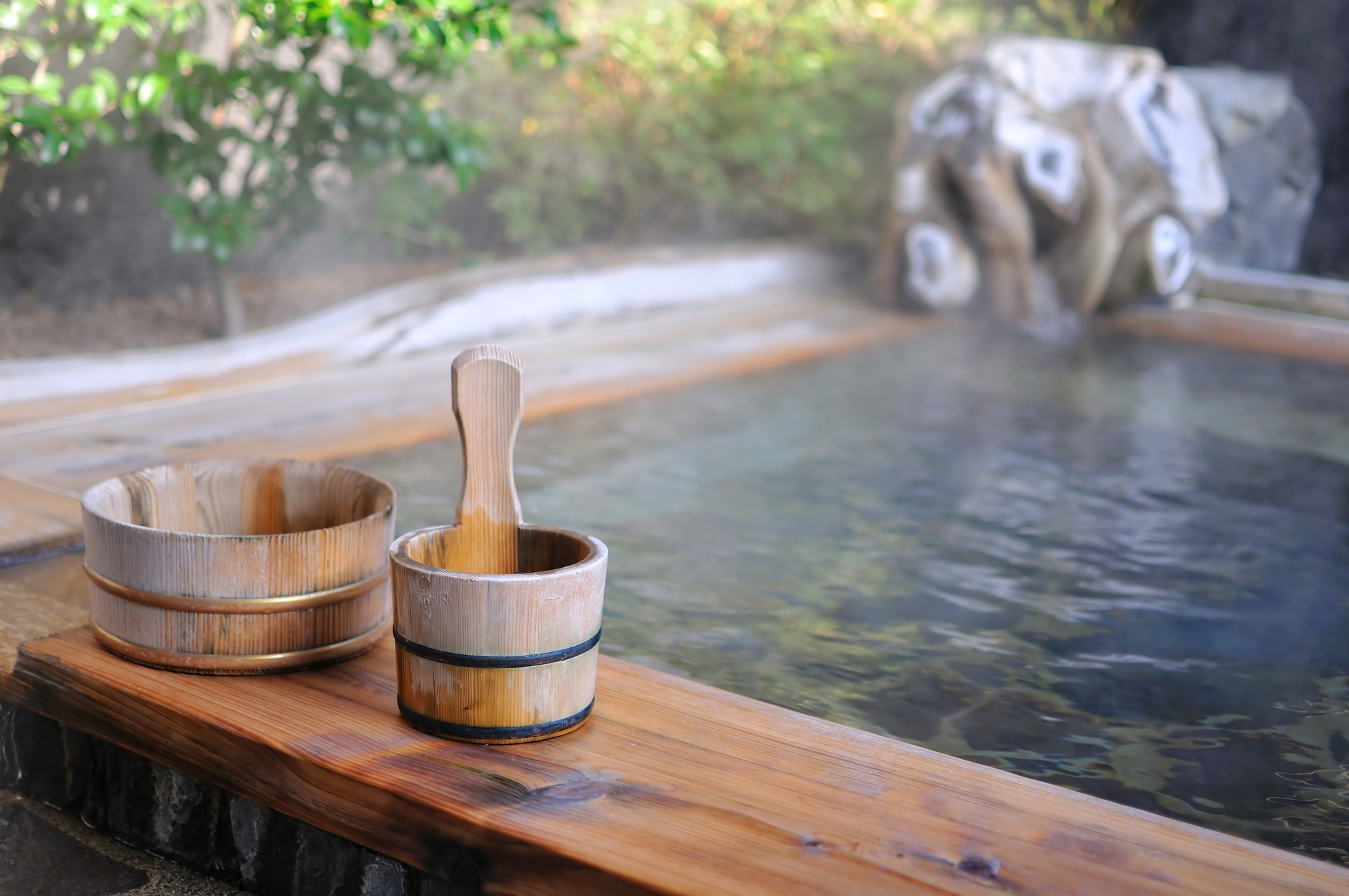 Japanese open air hot spa